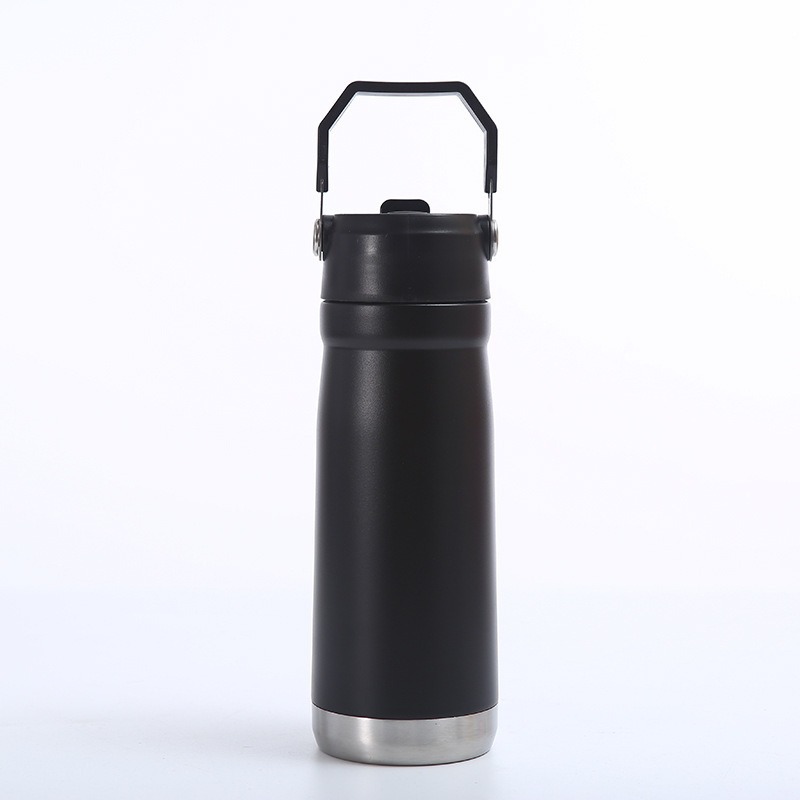 Nuevo transfronterizo de acero inoxidable 304 taza de aislamiento térmico con mango taza de agua portátil deportiva al aire libre taza de vacío doble
