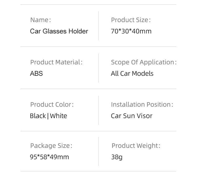 Cross-Border Standard Car Glasses Clip Logo Optional Car Glasses Holder Clip Logo Bracket Car Glasses Holder Wholesale