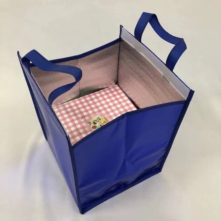 Shocking Series Lychee Refrigerated Ice Bag Food Cake Sticker Magic Handbag Factory Direct Sales Blue Insulation Bag