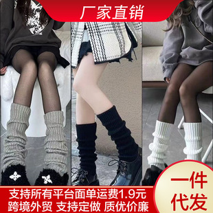 Japanese soft girl mid-barrel Lolita pile socks women's autumn and winter warm thick jk Lolita calf sweat-absorbent cold-proof socks