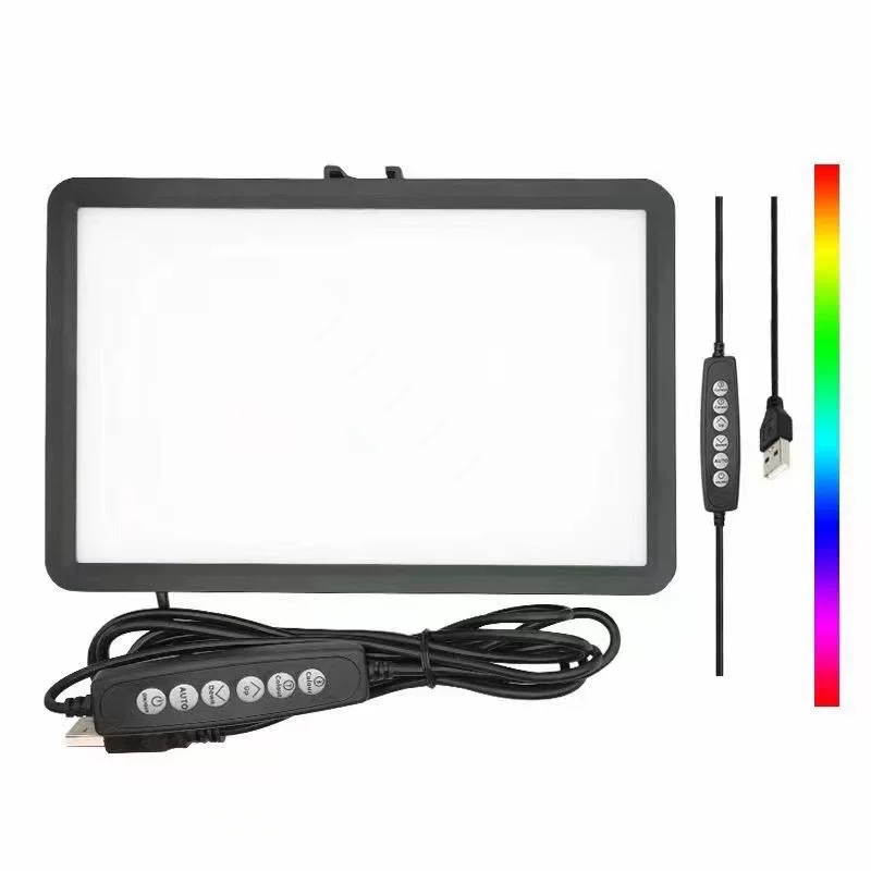 LED осветитель для съёмки CL-380/CL-400/CL-400RGB, 6–8 дюймов, 3000–6000K + RGB, USB 5V 2A