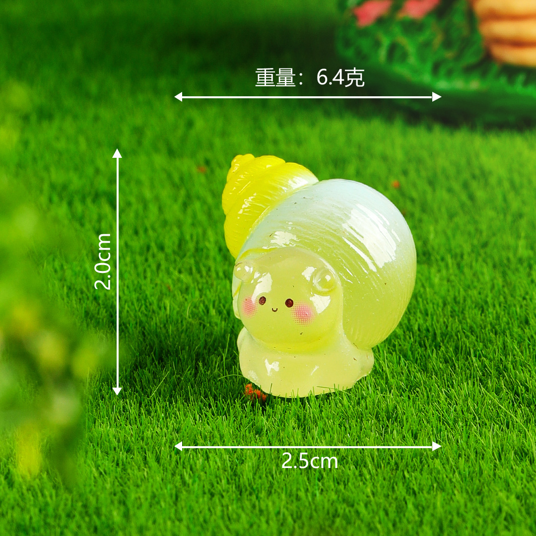 Musgo micro paisaje creativo luminoso color caracol jardinería decoración de bricolaje bolsa ciega accesorios colgantes pequeños adornos