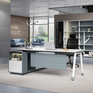 Skin-Feel Boss Desk Simple Modern President Manager Supervisor Desk and Chair Combination Desk 2m Office Desk New Style