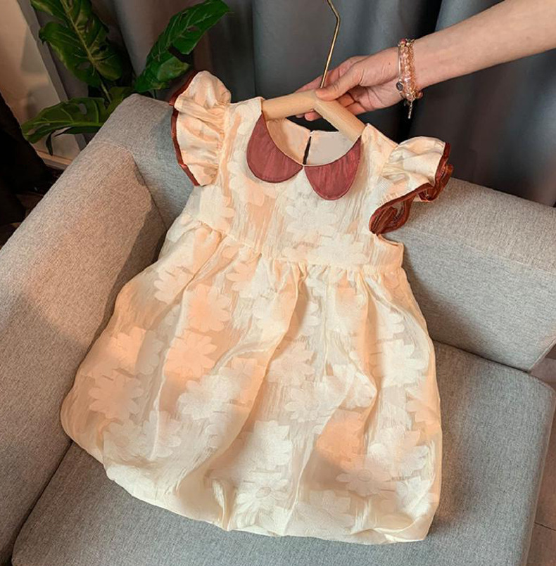 girl Dress Little Girl Summer wear skirt children Western style Princess Dress full dress Female baby Flying sleeve Vest skirt