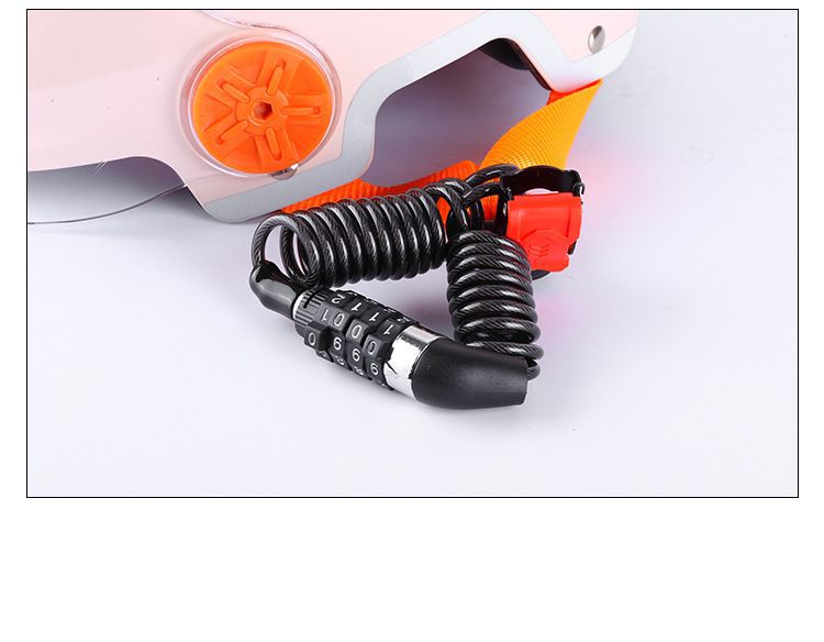 Bicycle Lock, Steel Wire Lock, Chain Lock, Mountain Bike, Motorcycle Anti-Theft Password Lock, Steel Wire Rope Lock, Helmet Lock Accessories