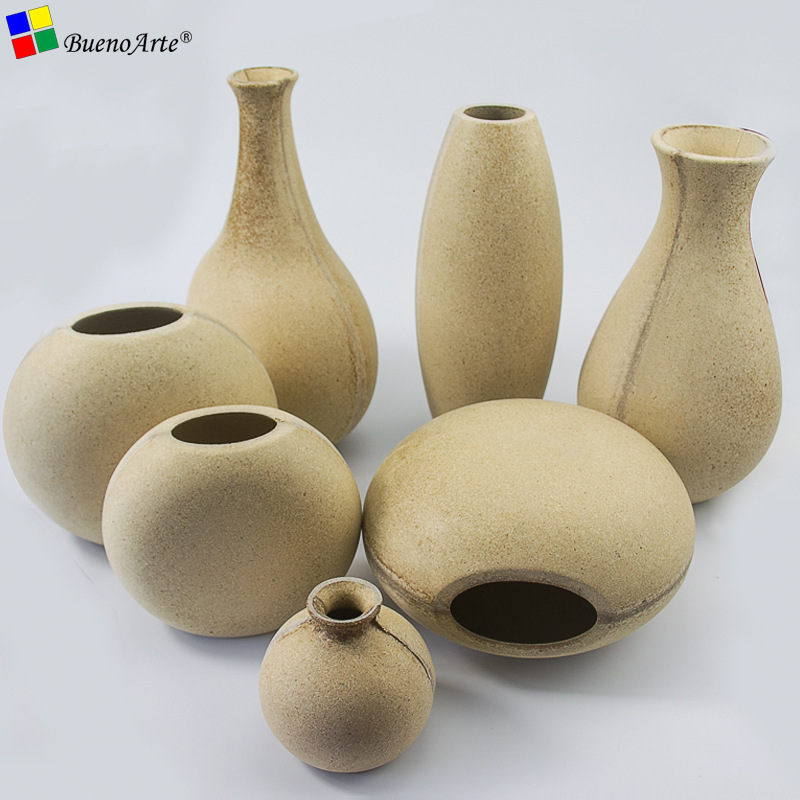 Children adult DIY handmade material bottom blank material plain embryo wooden painted dry vase pressing crafts Children adult DIY handmade material bottom blank material plain embryo wooden painted dry vase pressing crafts