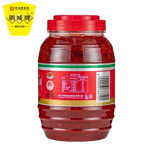 Wholesale Juncheng Brand Red Oil Pixian Chopped Bean Paste 1000g Bottle Authentic Household Sichuan Cuisine Stir-fry Seasoning Chili Sauce