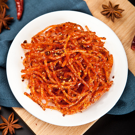 Spicy Prince King Silken Threads 65g Bag Office Leisure Spicy Snack Explosively Hot Edamame Spicy Rice Paper Wholesale