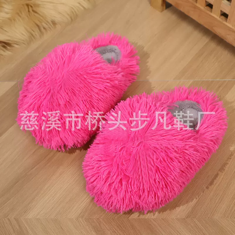 毛毛棉拖鞋女士拖鞋室内家用网红少女心拖鞋冬季保暖软底防滑