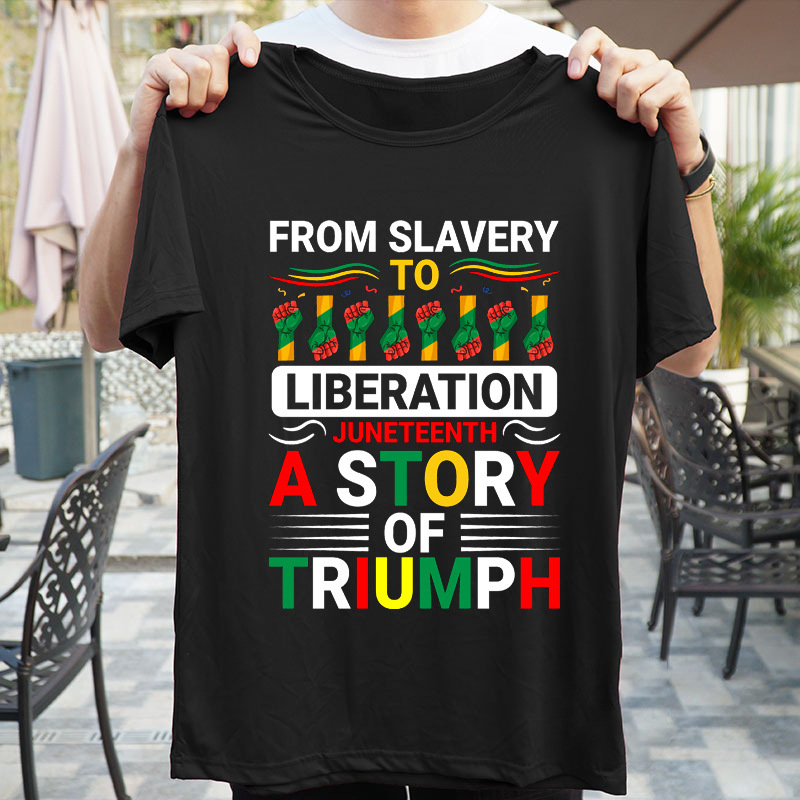 2026 Cross-Border Juneteenth Black History Day Printed Short-Sleeve T-Shirt Top Print