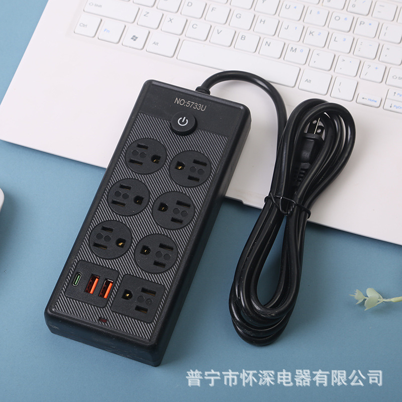 2USB + 1Type-C jack 7 - bit 21 jack estándar de América del Sur 6FT México 110V caja negra caja blanca