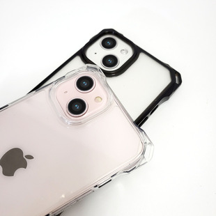 For Apple 15ProMax four-corner hollow mobile phone case 14Pro integrated Xs slung 12 high permeability XR protective case 7