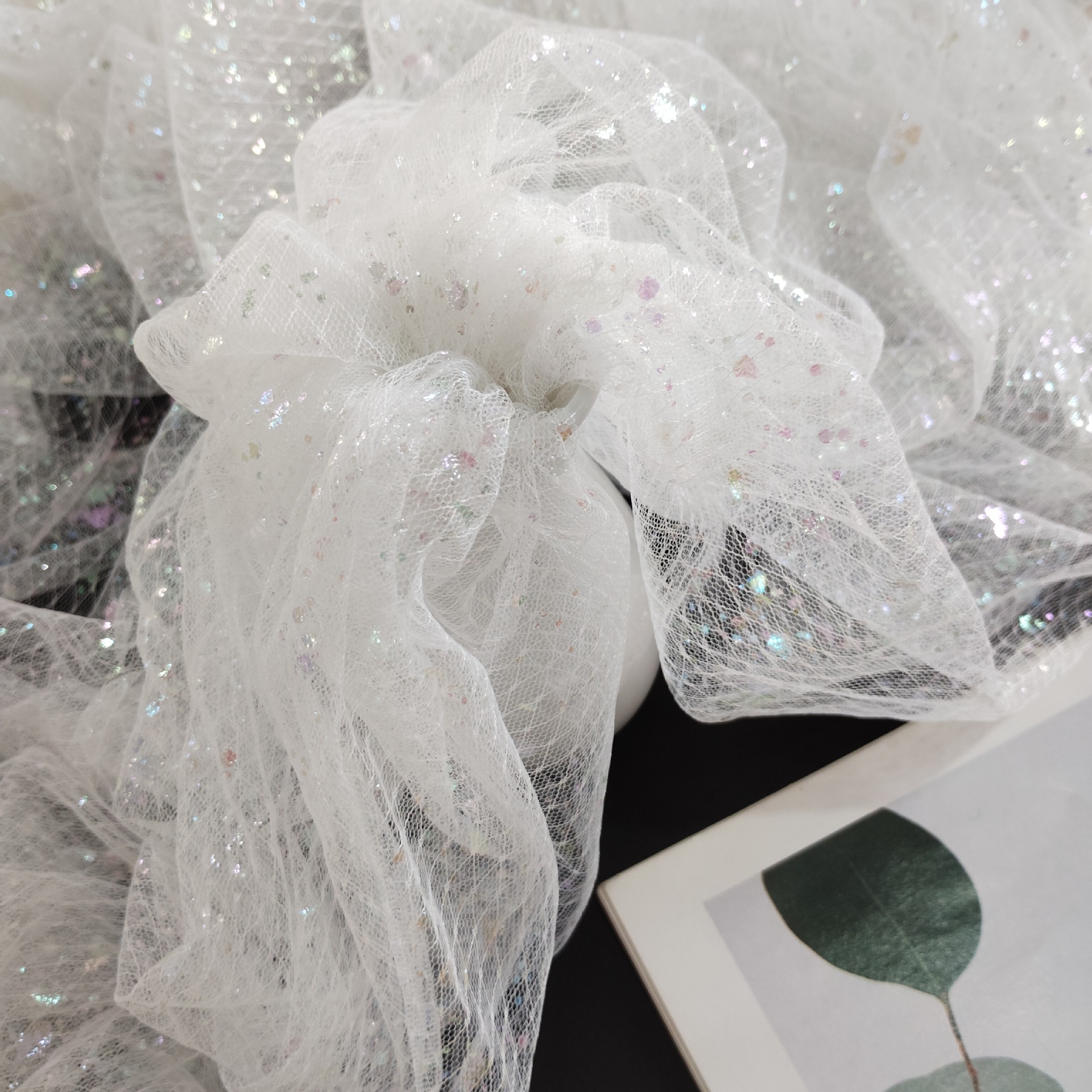 小众菱形方格幻彩石头花六角网眼布料娃衣手工服装玩偶面料现货