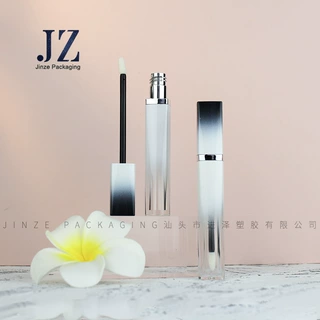 新品 盖方形底圆形设计 带中圈唇彩唇釉管空管包材