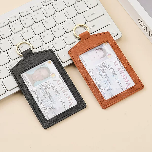 In-Stock Thickened Pu Leather Boarding Pass Business Id Card Holder Employee Access Card Badge Student Id Card Cover