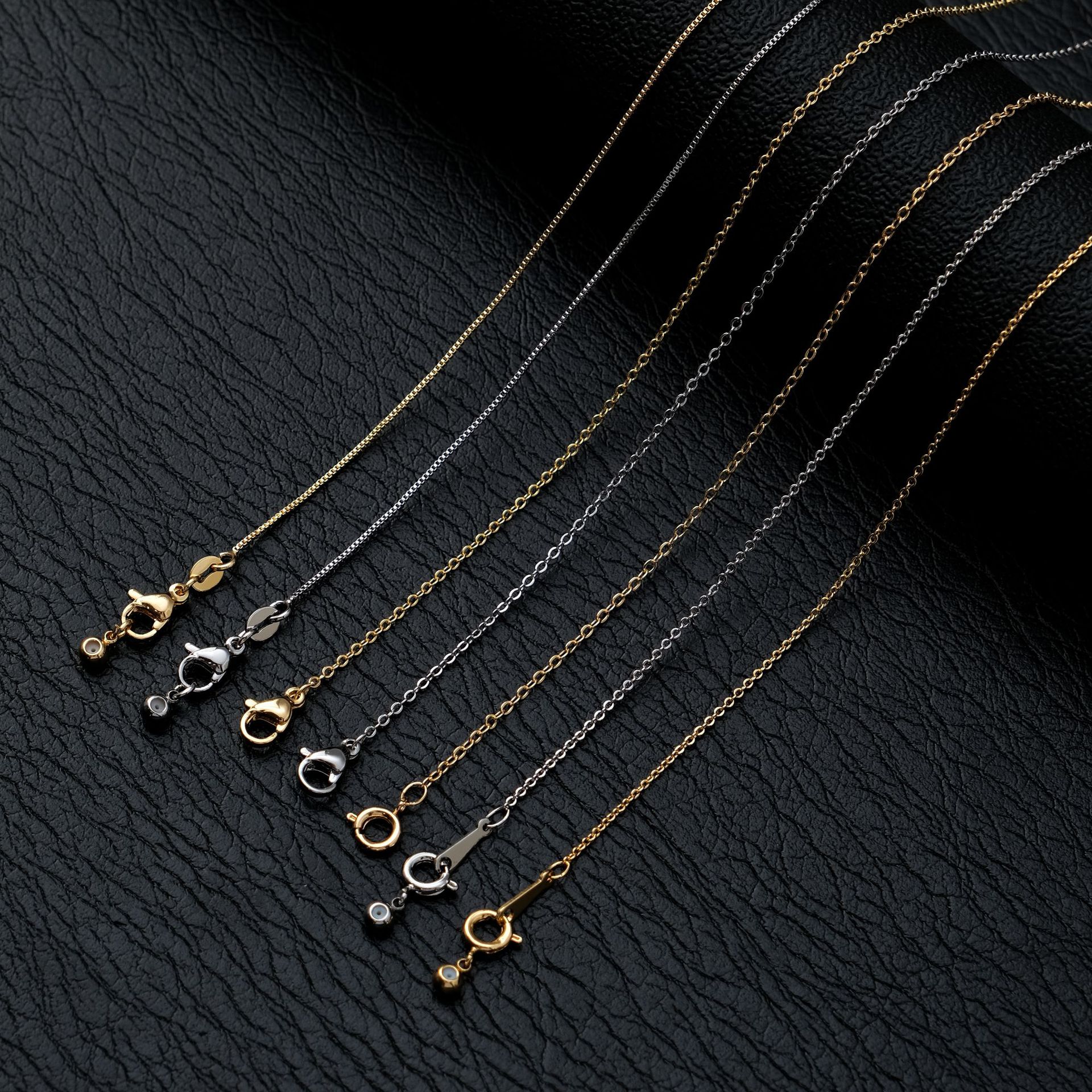 240g Weight Chain Jewelry Making Type Chain Necklace Classification cable chain, box chain Chain Type 1 Piece Quantity Copper Material Geometric Pattern All Seasons Season Plating Design Simple Style Style 1 Piece Copper Cable Chain Box Chain Chain Necklace Chain Simple Style Geometric 3