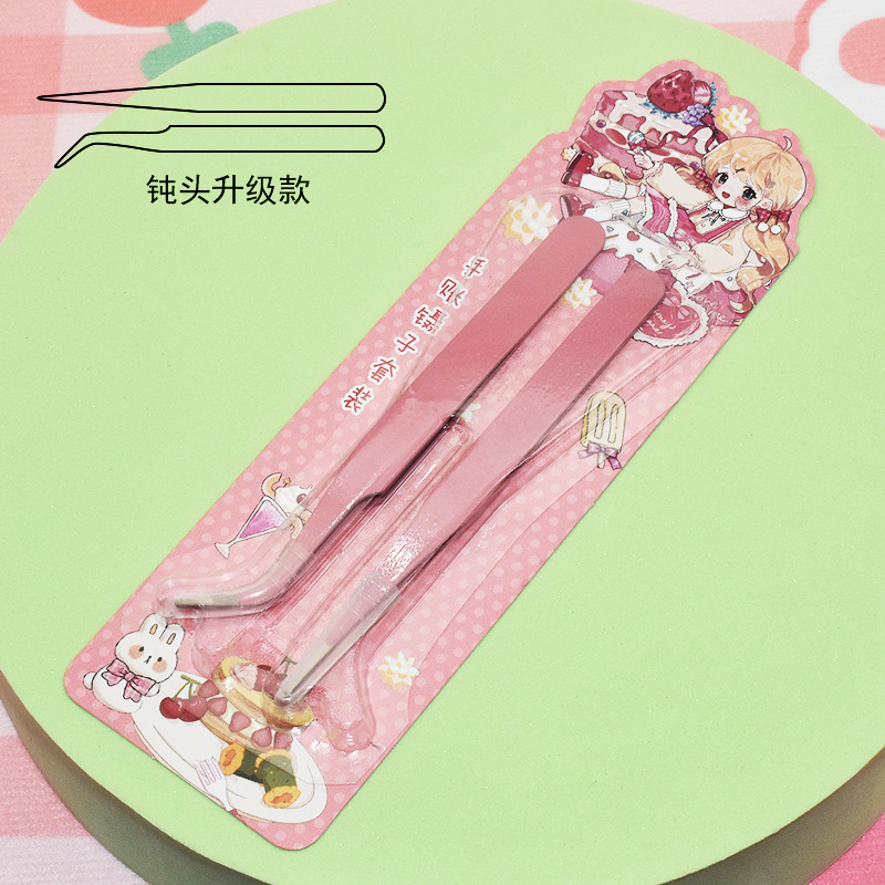 무딘 머리 어두운 핑크 2 팩 (만화 종이 카드)