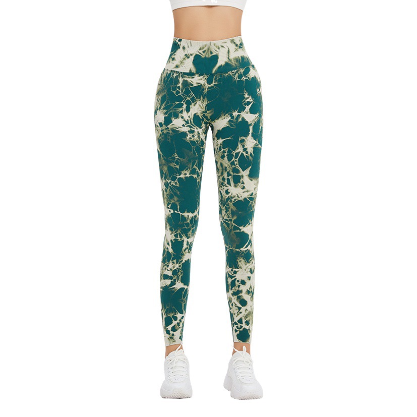 Ins europeo y americano pantalones de yoga teñidos sin costuras melocotón cadera sexy pantalones de levantamiento de cadera con aspecto de cadera pantalones de fitness deportivo de melocotón de secado rápido