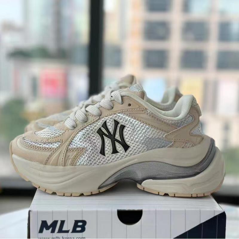 公司级新款 MLB张凌赫同款复古流浪鞋厚底增高老爹鞋NY运动情侣跑|undefined