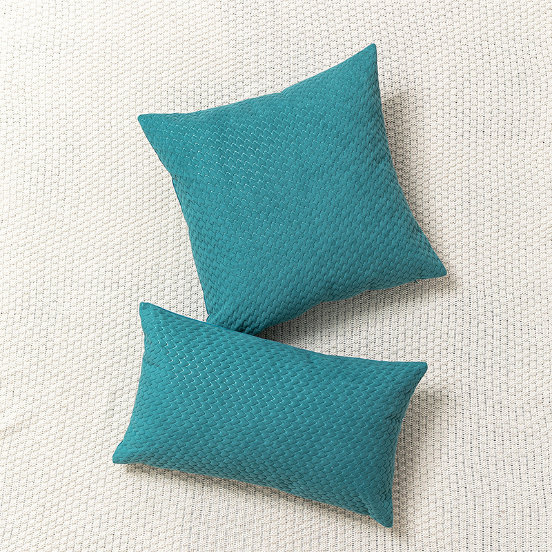 New Nordic Simple Dutch Velvet Three-Dimensional Embossed Twill Large Pillow Cushion Sofa Waist Pillowcase_voghion.com