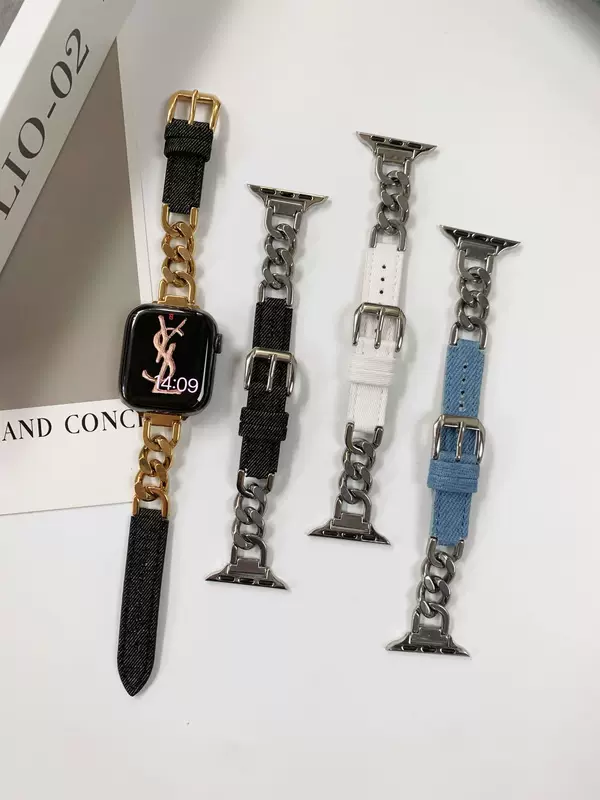 Apple, denim chain stainless steel, watch strap