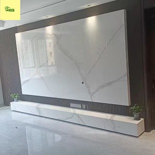 Modern Simple Light Luxury High-End Full Slate Tv Cabinet Living Room Suspended Wall-Mounted Floor Cabinet High-End Floor-Standing Platform