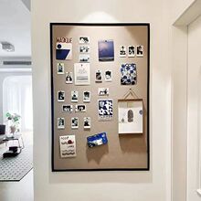 免打孔自粘软木板彩色毛毡板照片墙留言板幼儿园背景墙