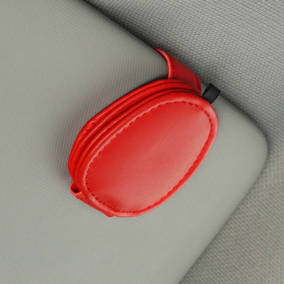 clip car multi-function bill | Car Glasses Clip/Bill Clip - red