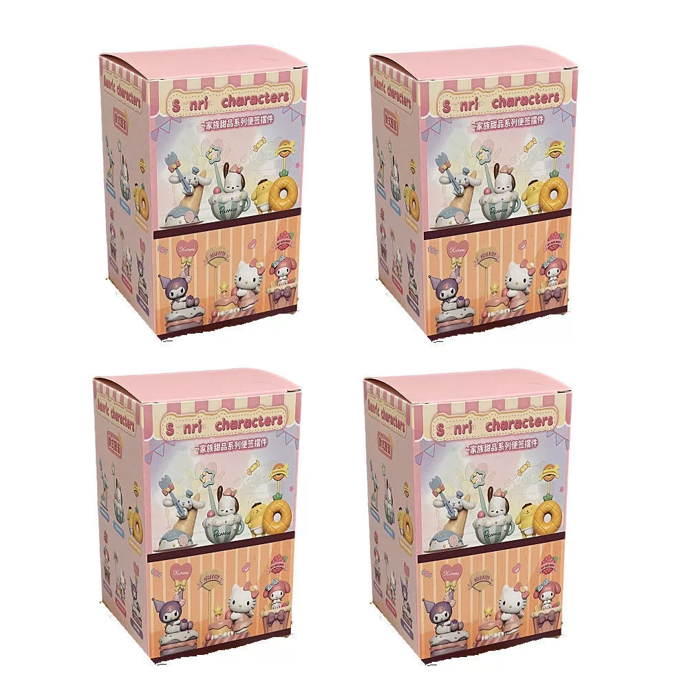 Sanrio: стикеры-закладки в виде десерта, слепой бокс, фигурка Kulomi Melody Yugui dog, настольные стикеры-украшения, подарок на день рождения