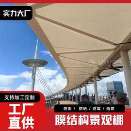 张拉膜膜结构批发 户外体育看台 公园景观棚电动车充电桩遮阳车棚