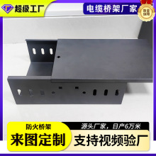 国标防火桥架100x100金属钢制槽梯式大跨距防火喷塑镀锌电缆桥架