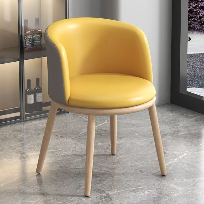Light Luxury Modern Casual Simple Backrest Chair Home Chair Balcony Reception Office Reception Milk Tea Dining Chair Leisure Chair
