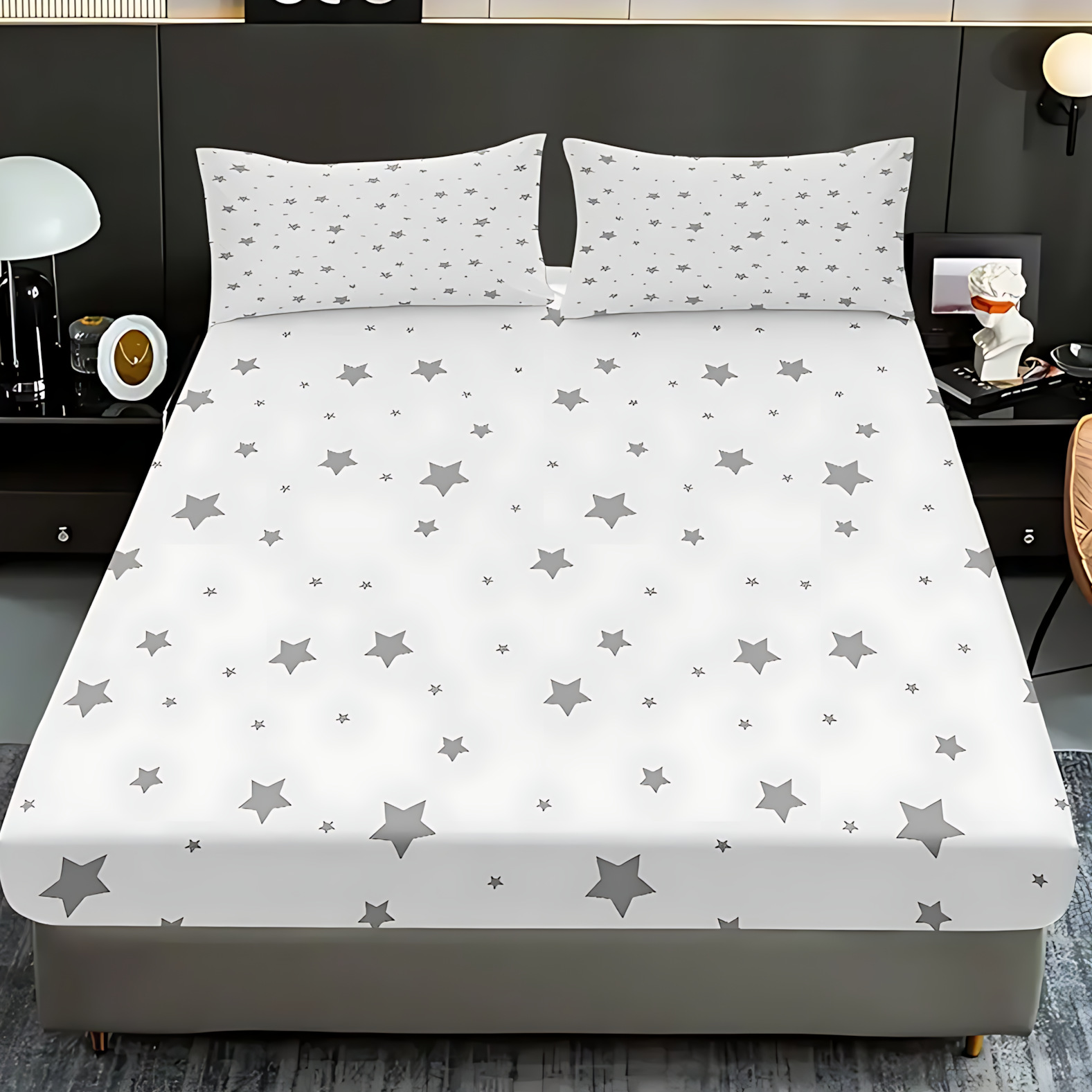 TEMU / JIT transfronterizo simple patrón de tema de estrellas de alta definición impresión digital cama de cama de cama