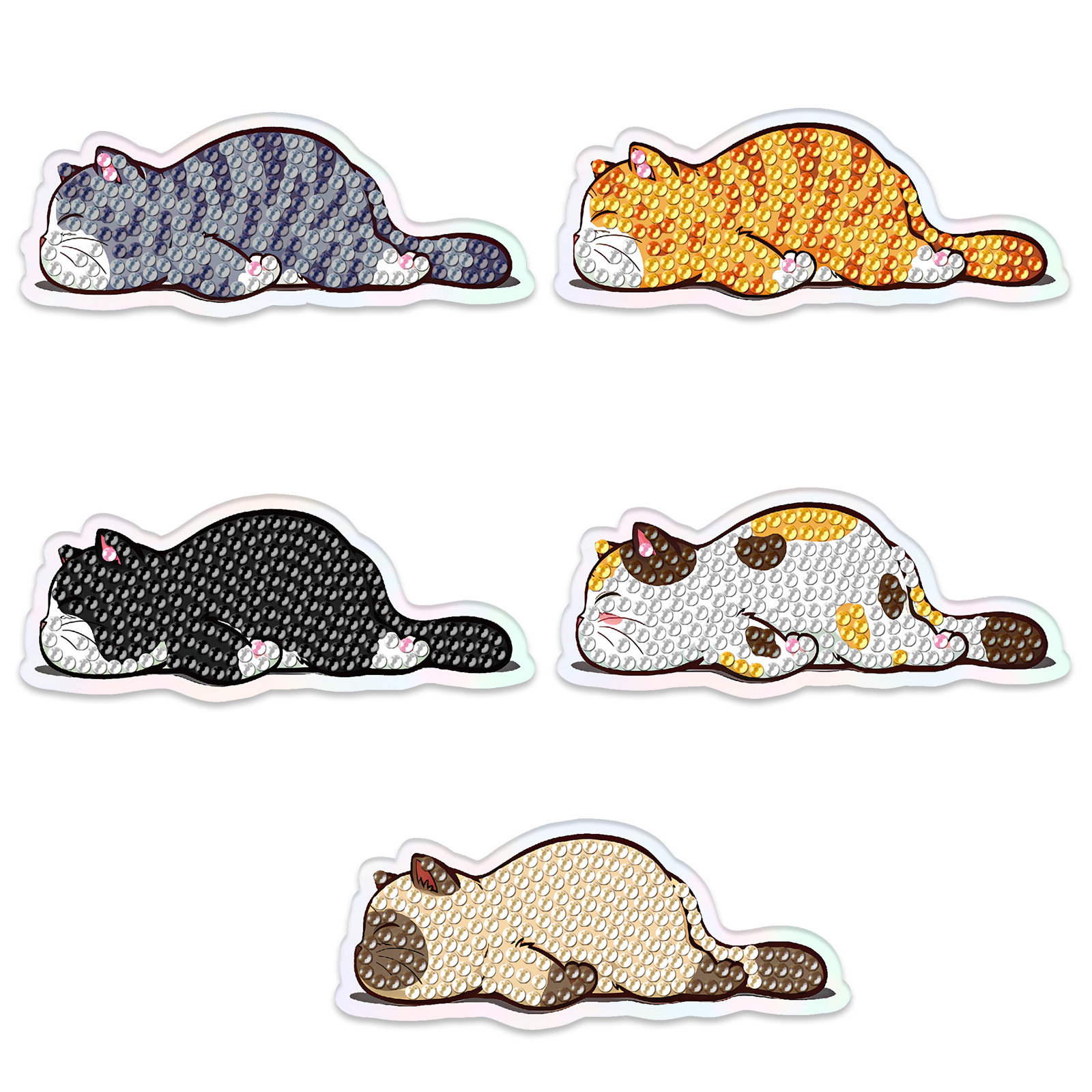 Ventas transfronterizas mejores pinturas de diamantes hechas a mano artesanías de dibujos animados animales suaves pegatinas magnéticas multi-pieza pegatinas de refrigerador de cocina