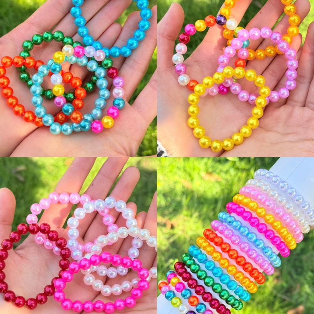 儿童手链基础款配饰人造珍珠日常4MM-14MM韩版仿真珍珠饰品手串