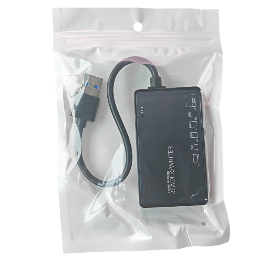 Ventas de la fábrica modelo privado lector de tarjetas USB2.0 HDHC teléfono móvil tarjeta de memoria de alta velocidad caja de contraseña seis en uno lector de tarjetas CF
