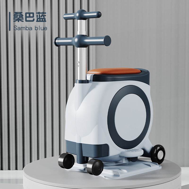 파란색(이중 핸들바, 안전벨트 및 스트랩)