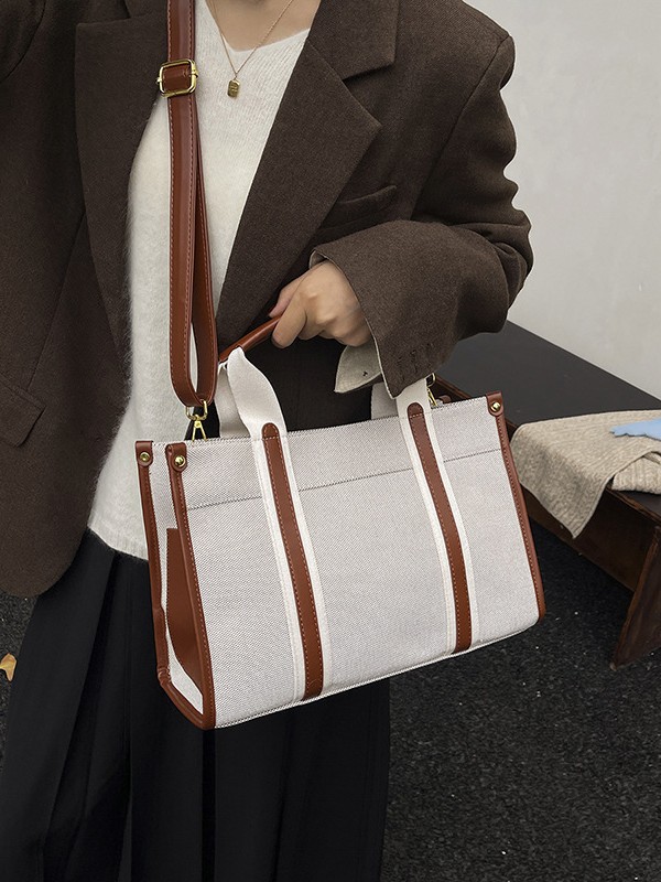 Bolso Tote para mujeres transfronterizas nuevo bolso de moda coreano de alta calidad contraste color versátil mochila de viaje