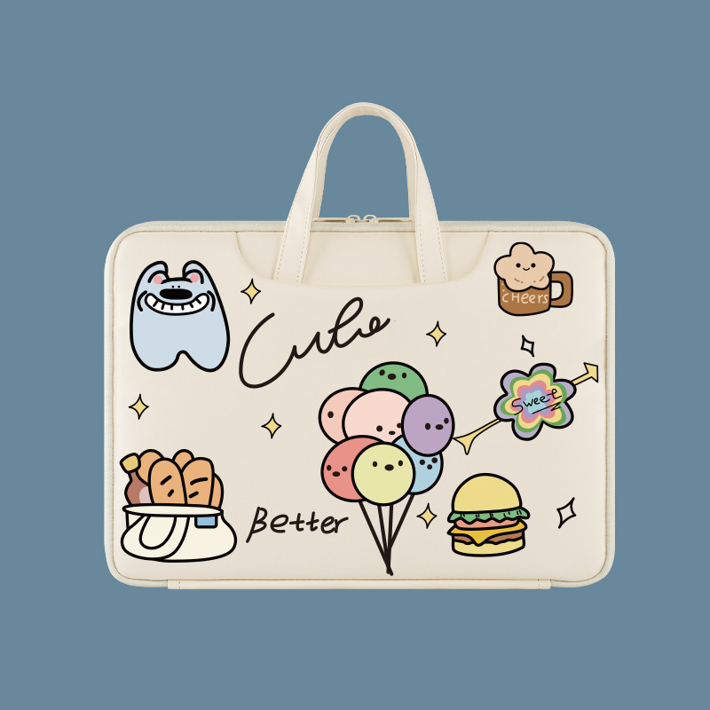 Wholesale cartoon laptop bag 14-inch women's waterproof anti-seismic protective cover 13.3 HP 15.6 Apple Huawei 16