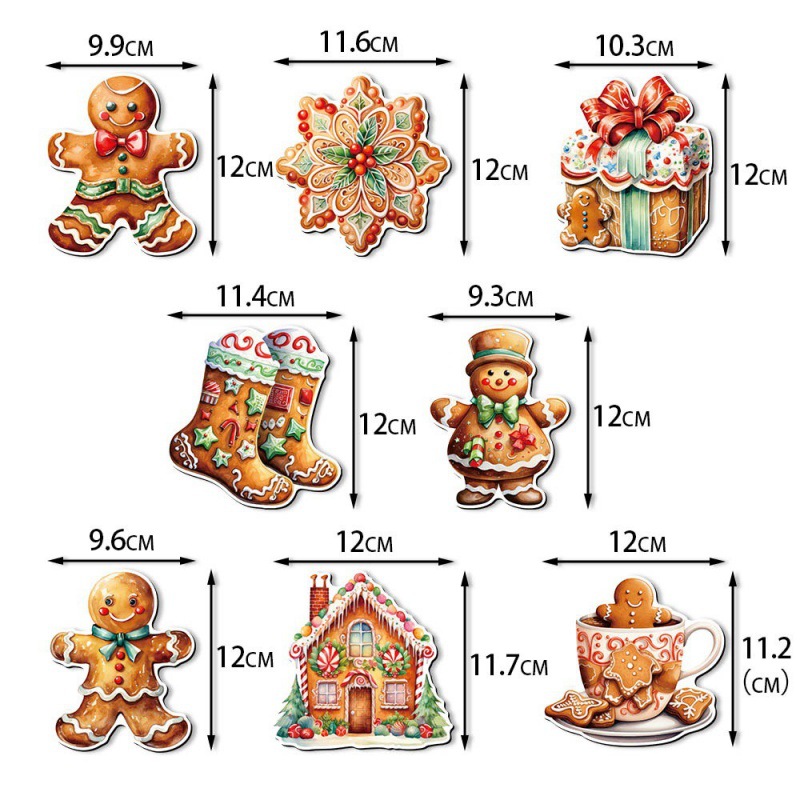 Europa y los Estados Unidos de la nueva decoración de fiesta de Navidad pegatinas magnéticas pegatinas de refrigerador atmósfera de Año Nuevo suministros de diseño pegatinas de coche de Navidad