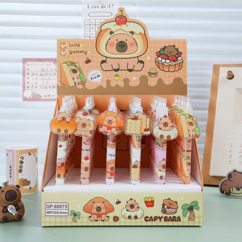 Nuevos productos de muchos lápiz de parche de dibujos animados Caza de brujas pulsable lápiz neutro de alto valor negro 0.5 lápiz de agua lápiz