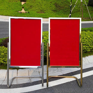 Water Sign Display Stand, Standing Sign, Stainless Steel Billboard, Poster Stand, Hotel L-Shaped Foot Welcome Sign, Guide Sign