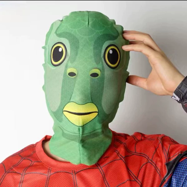 Mesh breathable green fish head [can be seen walking]