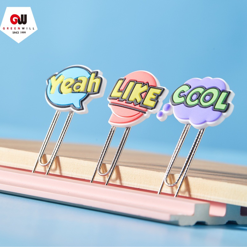 Caricaturas lindas palabras marcadores clip