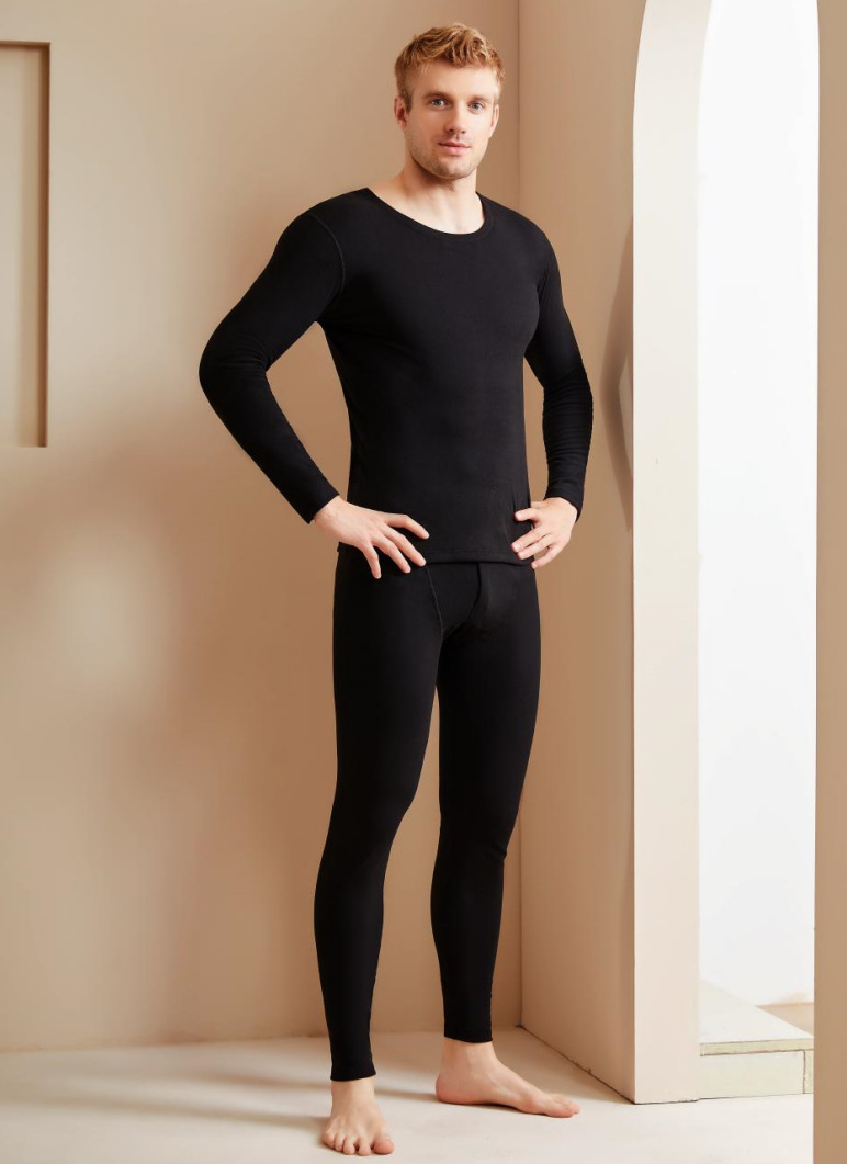 Men's thread patch suit-Black