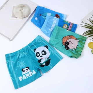 泳裤夏季2024速干可爱卡通平角舒适中大童男童宝宝沙滩裤短裤
