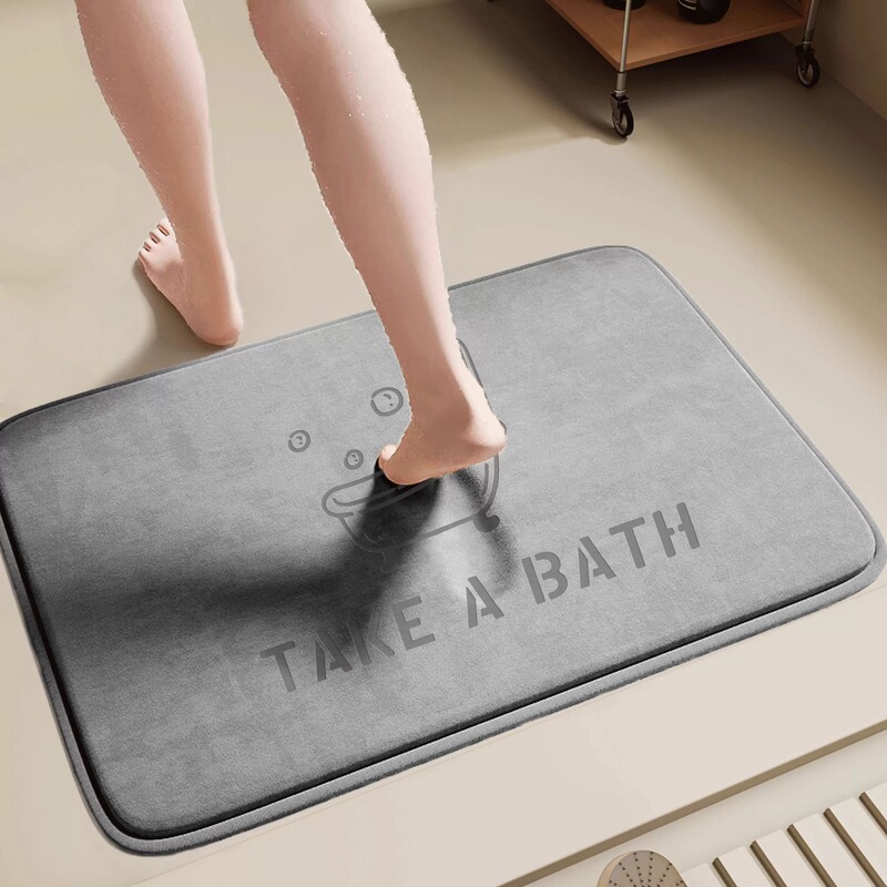 2025 New Bathroom Floor Mat High Resilience Thickeneded Sponge Absorbent Mat Bathroom Home Carpet Non-Slip Foot Mat
