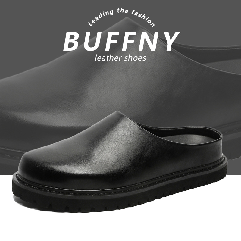 Thick-soled Heightened, Non-slip Slippers, Men's Comfortable And Versatile, Trendy, Wearing Toe Half Slippers Outside_voghion.com