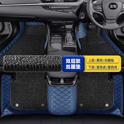 Hong Kong Version Overseas Right-Hand: Modelə uyğun ayaqaltı - double-layer-wire-loop-model-blue-leatherblue-thread-black-wear-resistant-wire-loop