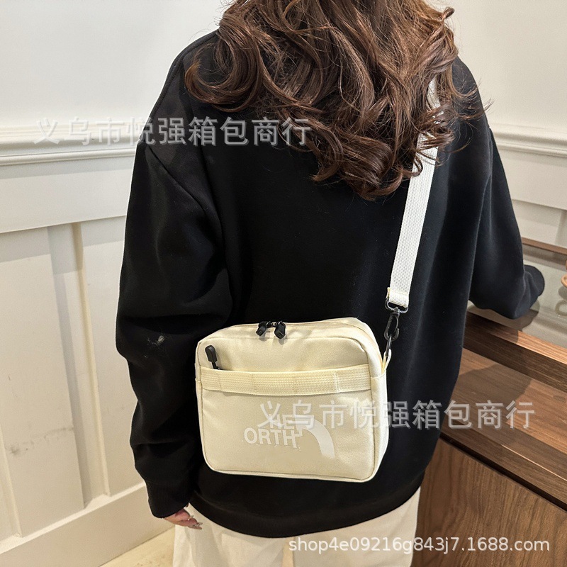 New Shoulder Easiest for Match North Face Men's and Women's Shoulder Crossbody Bag Travel Small Square Bag Mobile Phone Card Bag Cross-Border Wholesale